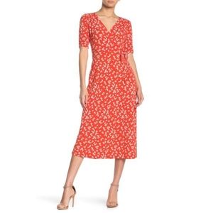 Lush Moss Crepe Midi Dress